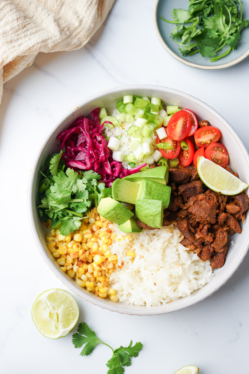 メキシカン風牛肉丼の作り方、ほろほろバルバコアのライスボウル